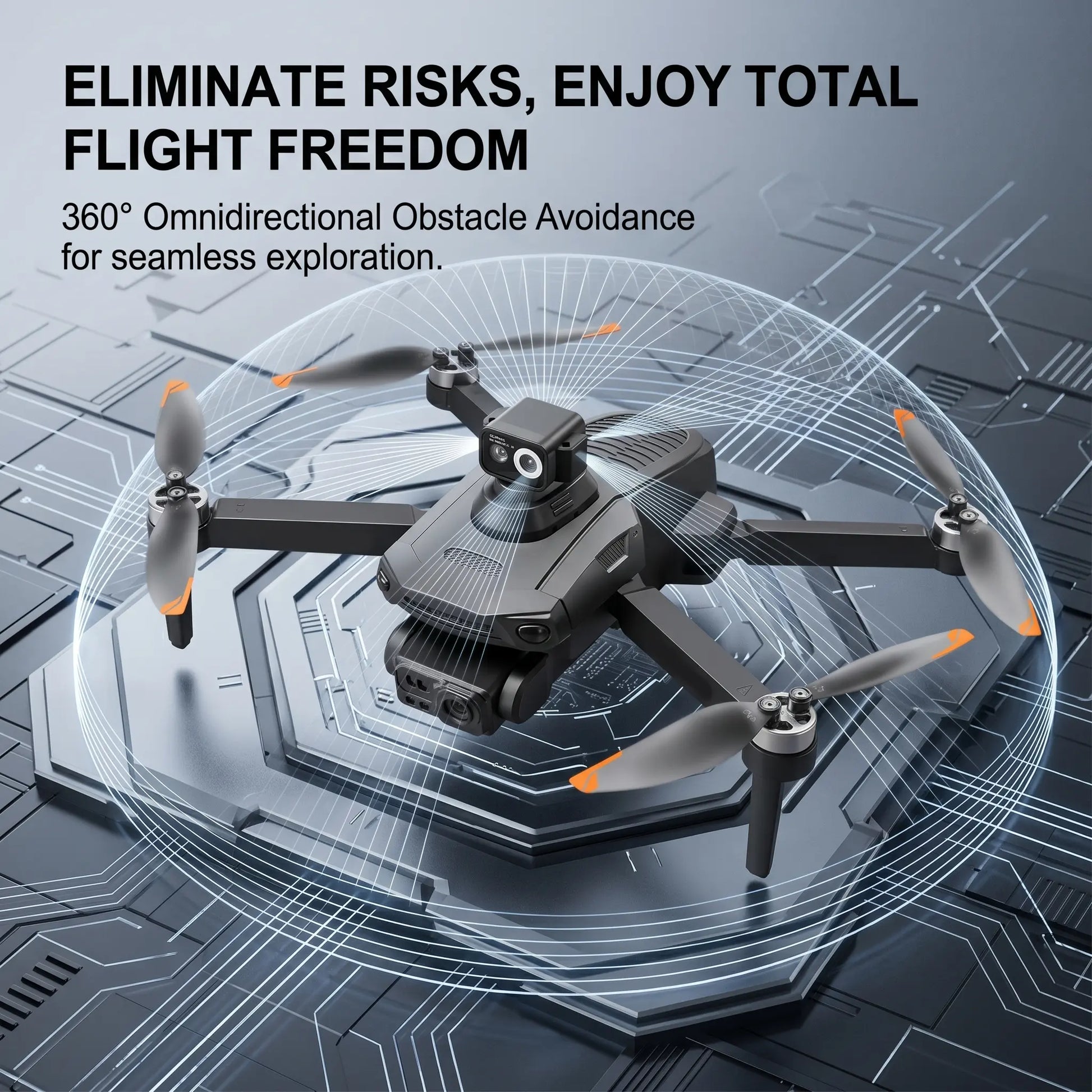Professional 8K GPS Drone: 3-Way AI Obstacle Avoidance, Foldable Quadcopter with Upgraded Screen, Brushless Motor & 50 Mins Long Endurance