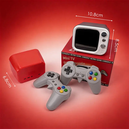 H7 Retro Game Console, Mini TV Style, 740 Classic Games, 3.5 Inch IPS Screen, Dual Wireless Controllers, AV HDMI Output for Birthday Holiday Gift