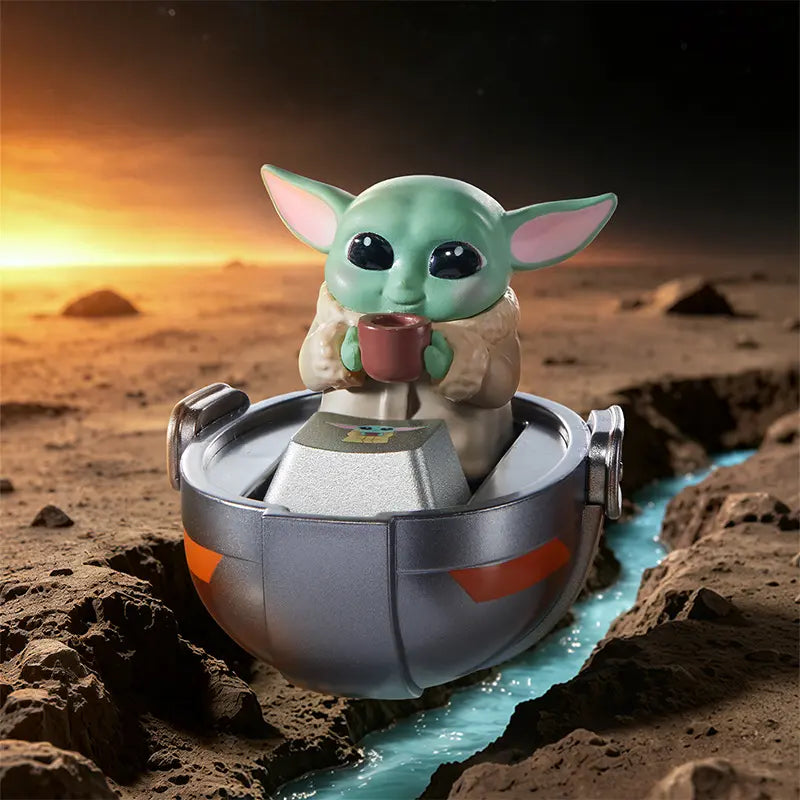 MINISO Star Wars Series Grogu Keycap Blind Box – Cute Collectible Keycap, Perfect Gift for Star Wars Fans, Adorable Desk Accessory for Mechanical Keyboards! Summerwins