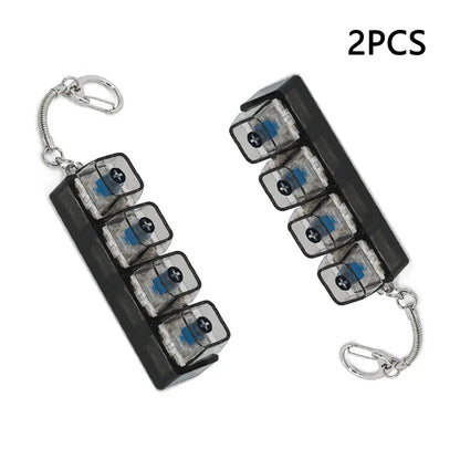 LED Tactile Keyboard Keychain, EDC Fingertip Clicker Stress Relief Keychain, Portable Keychain Light and Fun For Adults and Kids