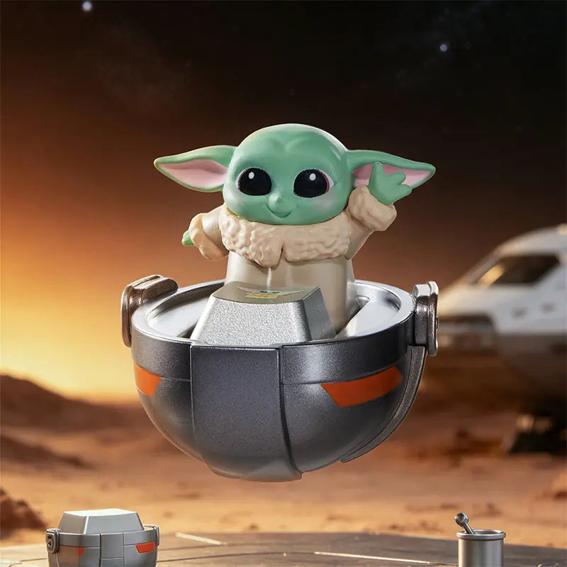 MINISO Star Wars Series Grogu Keycap Blind Box – Cute Collectible Keycap, Perfect Gift for Star Wars Fans, Adorable Desk Accessory for Mechanical Keyboards! Summerwins