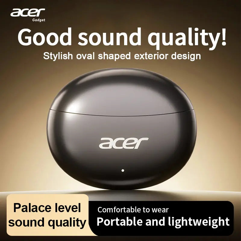 Acer Wireless Earbuds with Intelligent Noise Reduction, ACS Panoramic Sound, Light Comfortable Silicone Earplugs, Super Long Standby In-Ear Headphones