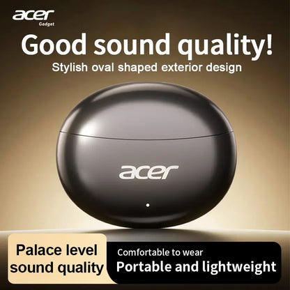 Acer Wireless Earbuds with Intelligent Noise Reduction, ACS Panoramic Sound, Light Comfortable Silicone Earplugs, Super Long Standby In-Ear Headphones