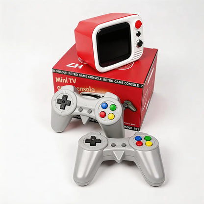 H7 Retro Game Console, Mini TV Style, 740 Classic Games, 3.5 Inch IPS Screen, Dual Wireless Controllers, AV HDMI Output for Birthday Holiday Gift