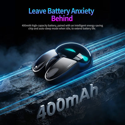 Mofii M6C Rabbit Mouse, Cool Bunny-Shaped Design, Multi-Color Ambient LED Eyes, Dual-Mode Wireless Office Mouse, Multi-Device Compatible