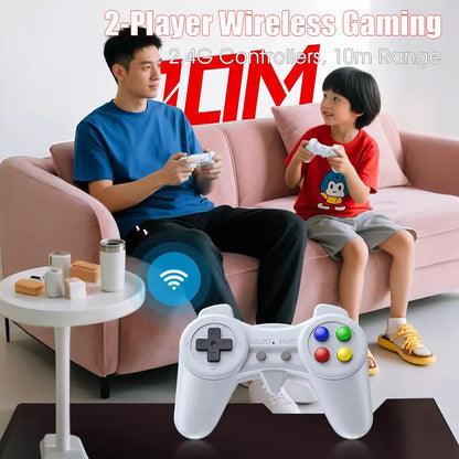 H7 Retro Game Console, Mini TV Style, 740 Classic Games, 3.5 Inch IPS Screen, Dual Wireless Controllers, AV HDMI Output for Birthday Holiday Gift